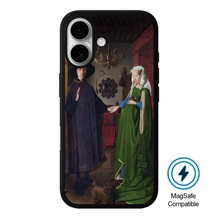 Famous Art Case for iPhone 16 (Van Eyck - Arnolfini Portrait) 
