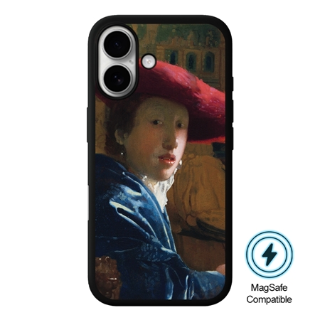 Famous Art Case for iPhone 16 (Vermeer - Girl with Red Hat) 
