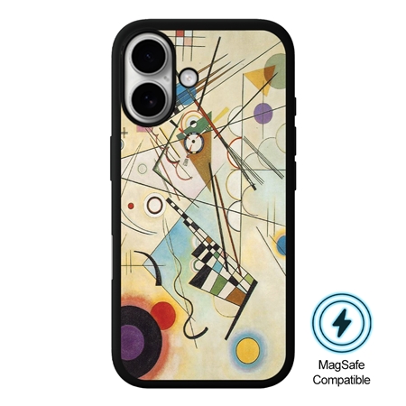 Famous Art Case for iPhone 16 (Kandinsky - Composition 8) 
