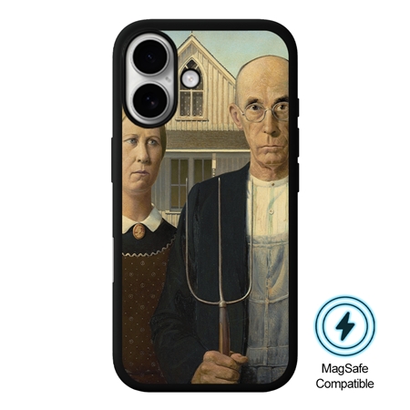 Famous Art Case for iPhone 16 (Wood - American Gothic) 
