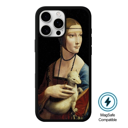 Famous Art Case for iPhone 16 Pro Max (da Vinci - The Lady with an Ermine) 
