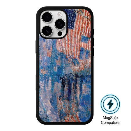 Famous Art Case for iPhone 16 Pro Max (Hassam - The Avenue in The Rain) 
