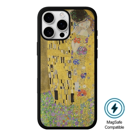 Famous Art Case for iPhone 16 Pro Max (Klimt - The Kiss) 
