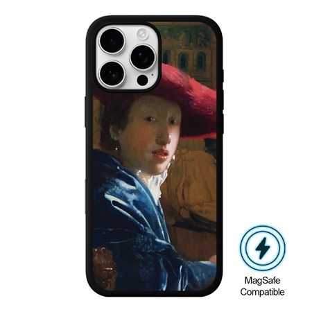 Famous Art Case for iPhone 16 Pro Max (Vermeer - Girl with Red Hat) 
