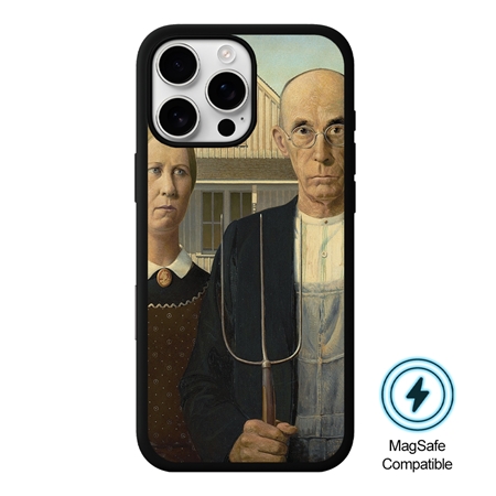 Famous Art Case for iPhone 16 Pro Max (Wood - American Gothic) 
