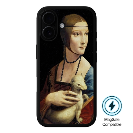 Famous Art Case for iPhone 16 Plus (da Vinci - The Lady with an Ermine) 
