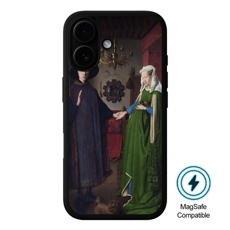 Famous Art Case for iPhone 16 Plus (Van Eyck - Arnolfini Portrait) 
