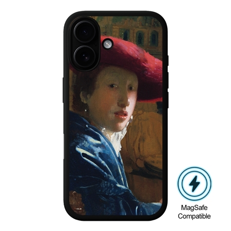 Famous Art Case for iPhone 16 Plus (Vermeer - Girl with Red Hat) 
