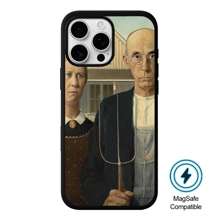 Famous Art Case for iPhone 16 Pro (Wood - American Gothic) 
