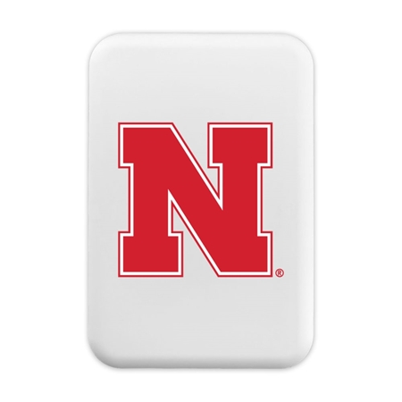 Nebraska Cornhuskers Magnetic Battery Pack Charger (White)

