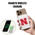 Nebraska Cornhuskers Magnetic Battery Pack Charger (White)
