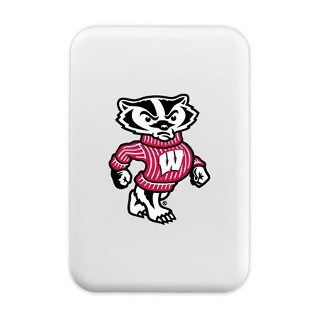 Wisconsin Badgers Magnetic Battery Pack Charger (White)
