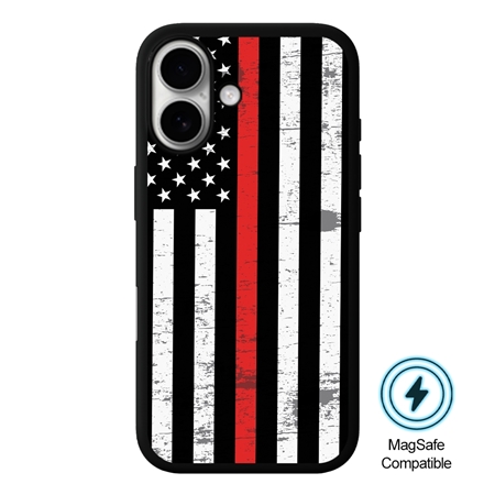 Guard Dog American Flag-Thin Red Line-Hero MagSafe Case for iPhone 16
