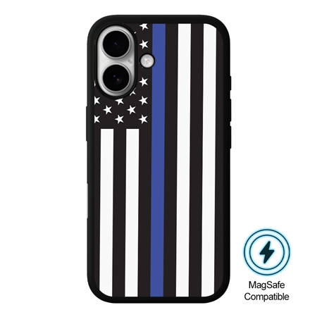 Guard Dog American Flag-Thin Blue Line-Honor MagSafe Case for iPhone 16
