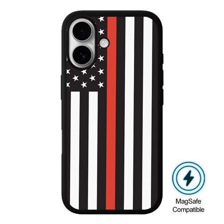 Guard Dog American Flag-Thin Red Line-Honor MagSafe Case for iPhone 16
