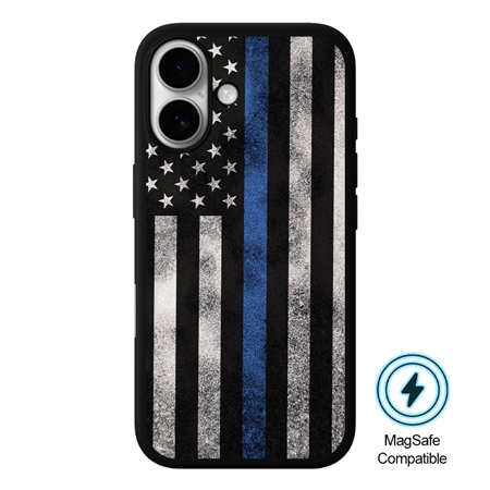Guard Dog American Flag-Thin Blue Line-Legend MagSafe Case for iPhone 16
