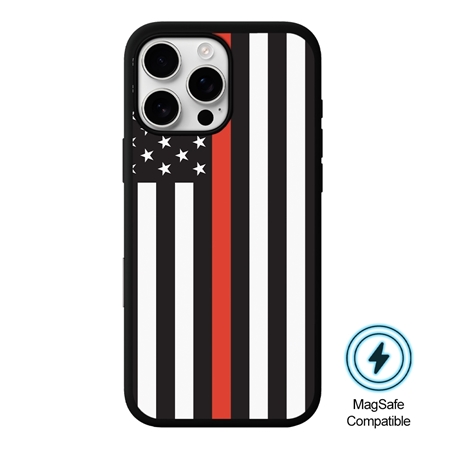 Guard Dog American Flag-Thin Red Line-Honor MagSafe Case for iPhone 16 Pro

