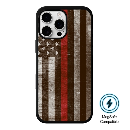 Guard Dog American Flag-Thin Red Line-Legend MagSafe Case for iPhone 16 Pro
