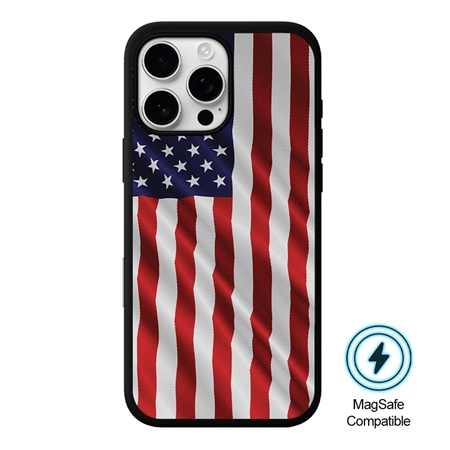 Guard Dog American Flag-Star Spangled Banner MagSafe Case for iPhone 16 Pro

