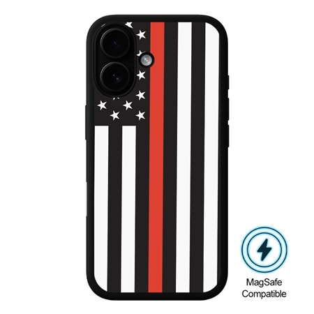 Guard Dog American Flag-Thin Red Line-Honor MagSafe Case for iPhone 16 Plus
