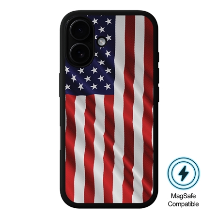 Guard Dog American Flag-Star Spangled Banner MagSafe Case for iPhone 16 Plus
