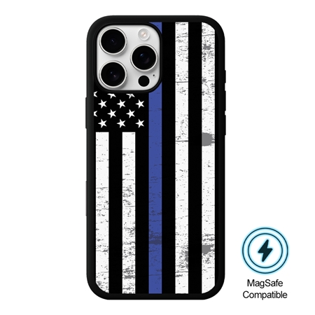 Guard Dog American Flag-Thin Blue Line-Hero MagSafe Case for iPhone 16 Pro Max
