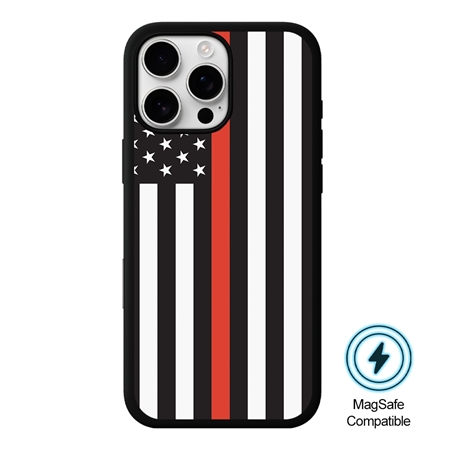 Guard Dog American Flag-Thin Red Line-Honor MagSafe Case for iPhone 16 Pro Max
