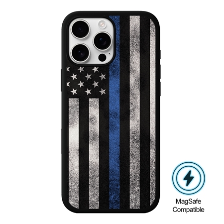 Guard Dog American Flag-Thin Blue Line-Legend MagSafe Case for iPhone 16 Pro Max

