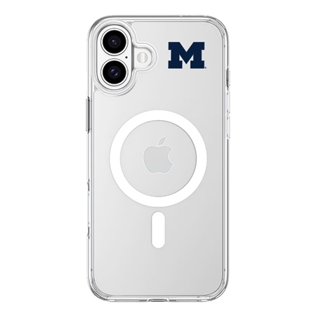 InvisiCase MagSafe Michigan Wolverines Mini Logo Case for iPhone 16
