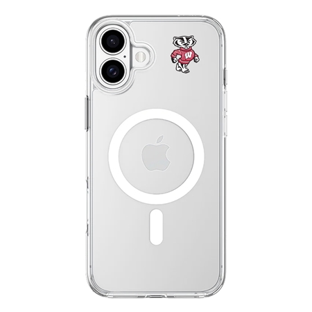 InvisiCase MagSafe Wisconsin Badgers Mini Logo Case for iPhone 16
