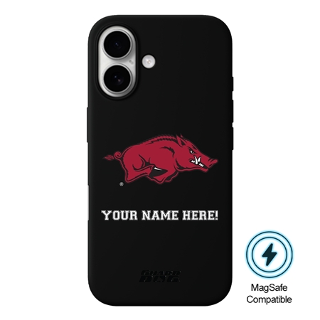 Guard Dog MagSafe Arkansas Razorbacks Personalized Case for iPhone 16 
