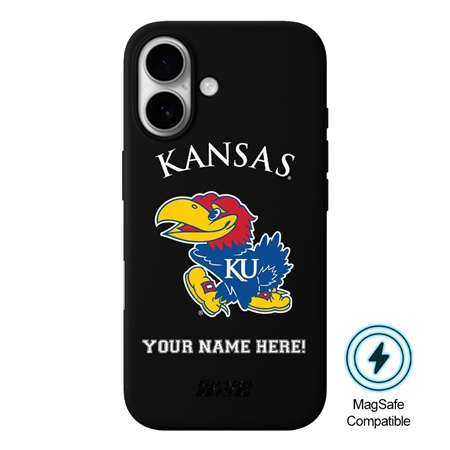 Guard Dog MagSafe Kansas Jayhawks Personalized Case for iPhone 16 
