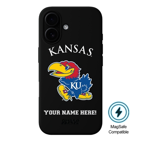 Guard Dog MagSafe Kansas Jayhawks Personalized Case for iPhone 16 Plus 
