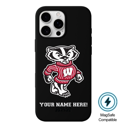Guard Dog MagSafe Wisconsin Badgers Personalized Case for iPhone 16 Pro 

