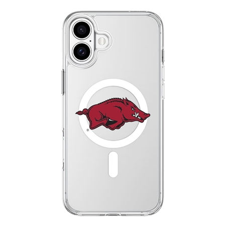 InvisiCase MagSafe Arkansas Razorbacks Logo Case for iPhone 16
