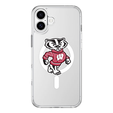InvisiCase MagSafe Wisconsin Badgers Logo Case for iPhone 16
