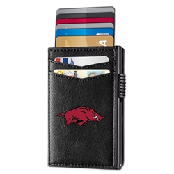 
Arkansas Razorbacks Genuine Leather Pop-Up Wallet