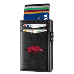 
Arkansas Razorbacks Genuine Leather Pop-Up Wallet