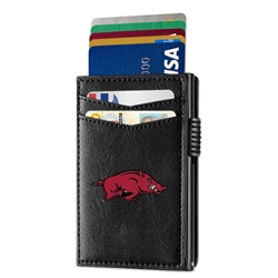 
Arkansas Razorbacks Genuine Leather Pop-Up Wallet